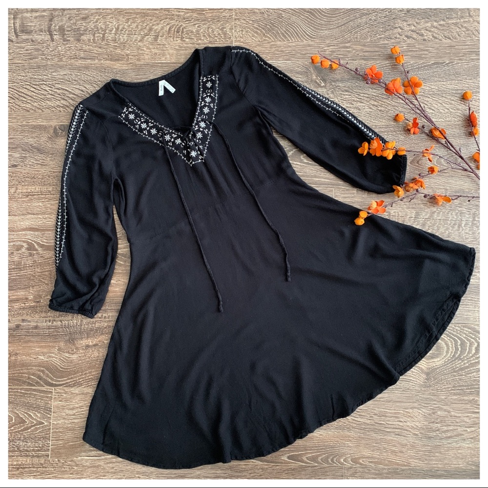 Mudd® Lace-Up Peasant Dress